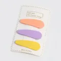 Sweet candy color cute hair clips set minimalist matte hairpin fringe side clip daily wear - Teardrop Clip 2 / 3 Pieces/Pack