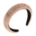 Serre-tête rembourré en strass étincelant pour femme, accessoire de fête bijou cristal de luxe. - 3cm / Strass Champagne