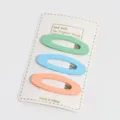 Candy color oval hair clips set sweet styling hair accessories for women and girls daily wear - Hollow Oval 1 / 3 Pieces/Pack