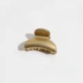 Gold glitter mini hair claw clip sweet heart hair accessory for bangs side hair styling. - Semicircle Style / S / Gold