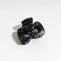 Black silver speckled hair claw clip geometric bow hair catch styling accessory for daily wear - Bow / Black
