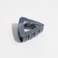 Grey triangular hair claw clip with silver splatter pattern for women, stylish and secure. - Triangle / Dark Gray