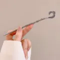 Vintage silver hair stick elegant hair fork antique metal bun hairpins for women - Lucky Cloud Antique Silver (6015770657174)