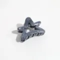 Star shaped hair claw clip in Morandi grey with silver splatter for women hair styling accessories - Star / Dark Gray