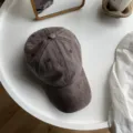 Vintage washed cotton baseball cap for women, casual soft top curved brim sun hat street wear. - Adjustable / Light Brown