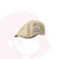 Retro beige Newsboy Cap für Damen und Herren, vintage Frühlingsmütze mit Stickerei. - M (56-58cm) / Khaki