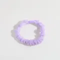 Chouchou en maille violette pour femmes, attache queue de cheval plissée élastique mode. - Style plissé (Style A) / Violet