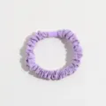Chouchou cheveux violet elastique plisse attache queue de cheval style accessoire - Style plissé (Style B) / Violet