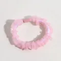 Chouchou en résine rose élastique bandeau mignon froncé queue de cheval accessoires cheveux - Style plissé (Style A) / Rose