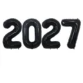 40 inch large black number 2027 foil balloons set for 2027 New Year Eve party decoration - 2027 Style / 40 Inch / Black