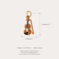 Detaillierter Geigenanhänger aus Kupfer mit Emaille und Maßen für DIY-Schmuckherstellung - Violinenförmiger Anhänger (Nr. 10)