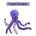 Duurzaam paars octopus pluche hondenspeelgoed voor kauwers en verlichting van verveling - Octopus Speelgoed (Tandjes Krijgen Piepend) / Paars