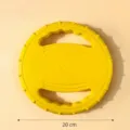 Duurzame 20cm gele EVA werpschijf voor honden met handige handgrepen voor training - Lanceer Frisbee / 20cm / Geel