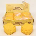 Yellow square cheese molding fun squishy stress relief toy display box for kids - Cheese Squishy (7cm) / Yellow
