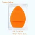 Grande spugna per la pulizia del viso arancione multifunzionale e sfumino per trucco morbido - XXL Imbustato con Cordino / Giallo Arancio
