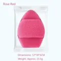 Grande spugna esfoliante per il viso rosa rossa per la pulizia e la rimozione del trucco. - XXL Imbustato con Cordino / Rosso rosa