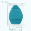 Spugna per pulizia viso verde pino con cinturino per le dita per bagno e trucco - XXL Imbustato con Cordino / Verde pino