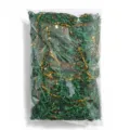 Shredded raffia paper grass filler in green and gold for gift box decoration 100g - Mixed Green and Gold