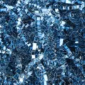 Metallic blue shredded crinkle paper filler for gift box packaging, 100g pack size - 100g Pack / SM06 Double-sided Lake Blue