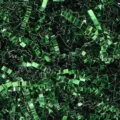 Vibrant green metallic crinkle shredded paper filler for gift box packaging and hampers - 100g Pack / SM08 Double-sided Green
