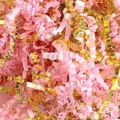 Premium pink and metallic gold crinkle cut shredded paper filler for gift box packaging - 100g Pack / Mixed Color Z13 Pink + SM02 Gold