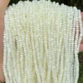 Natural white mother of pearl shell round beads for DIY jewelry making and craft projects - 3.5*6mm Approx 100pcs / Natural White Trochus Shell Abacus Beads