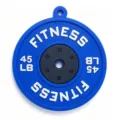 Ciondolo piastra bilanciere blu fitness palestra zaino ciondolo portachiavi accessorio sport dettaglio - Blu