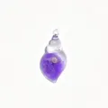 Pendentif coquillage dégradé violet, charmant accessoire acrylique DIY pour les bijoux. - Violet