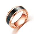Roségold Edelstahl Temperaturerfassung Smart Ring Mode Schmuck für Herren neu - Größe 6 / Roségold