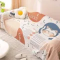 Couverture de canapé imprimée chat de dessin animé mignon - 130x180cm (Fauteuil) / Chat de compagnie