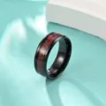 Edelstahl Steampunk Zahnrad Ring mit auffälliger roter Einlage und silbernen mechanischen Details. - Größe 7 / Rote Zahnräder