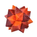 Wooden star puzzle interlocking brain teaser toy, geometric 3D burr puzzle for adults. - Apollo Wooden Puzzle