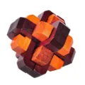 Wooden 3D interlocking brain teaser puzzle burr puzzle adult mental challenge logic game toy - Colorful Reversible Puzzle