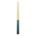 Ensemble de baguettes en acier inoxydable vert paon moderne, vaisselle minimaliste doree. - Baguettes 23 cm vert paon et or