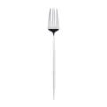 Modern minimalist stainless steel dining fork in shiny silver finish, sleek slim handle design. - Dinner Fork / Natural