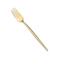 Elegant stainless steel gold dinner fork, premium minimalist kitchen flatware for table. - Dessert Fork / Titanium Gold
