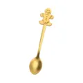 Weihnachtlicher Edelstahl Kaffeelöffel mit goldenem Lebkuchenmann Griff für leckere Desserts - Lebkuchenmann / Gold - Lebkuchenmann