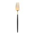 Modern black and gold stainless steel dinner fork elegant western restaurant table fork - Dinner Fork / Black & Gold