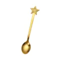 Cucchiaino da caffè dorato in acciaio inox con manico a stella, dessert creativo chic. - Pentagramma / Oro - Stella