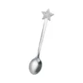 Cucchiaio manico stella in acciaio inossidabile, cucchiaino da caffè dessert, argento. - Pentagramma / Argento-Stella