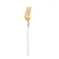 Gold and white stainless steel dinner fork minimalist western tableware single piece variant - Dinner Fork / Platinum