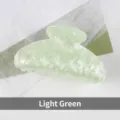 Medium acrylic hair claw clip with marbled pearlescent finish in light green B8563 - Hollow Serrated Style (B8563) / Light Green