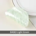 Light green acrylic claw clip with marble texture finish - Solid Arc Style (B4083) / Light Green