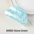 Elegant medium sized acrylic hair claw clip with stone green marble pattern B4083 - Solid Arc Style (B4083) / Stone Green