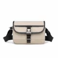 Heren nylon crossbody schoudertas in kaki, stijlvol waterdicht ontwerp voor dagelijks. - Kaki