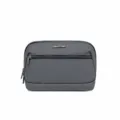 Grijs heren clutch tasje, stijlvolle multifunctionele organizer, duurzame stoffen reistas. - Grijs
