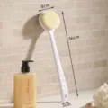 Langer Griff Bad Bürste weiche Borsten Dusche Rückenwäscher mit ergonomischem Design für einfache. - L / Weiß