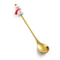 Edelstahl Weihnachten Schneemann Löffel Gold Kaffee Dessert Rührlöffel Süße Feiertag Geschirr - Schneemann Löffel / Gold