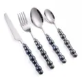 Set di posate in acciaio inossidabile con manico di perle lusso coltello cucchiaio - Set di 4 Pezzi / Canna di fucile