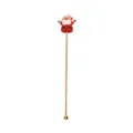 Weihnachten Edelstahl Rührlöffel Gold Cocktailstirrer mit süßer Weihnachtsmann Figur. - Weihnachtsmann-Rührstäbchen